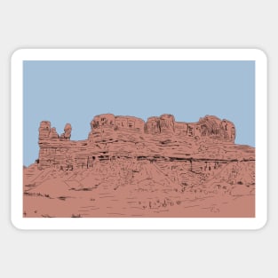 Bluff, Utah Illustration Sticker